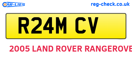 R24MCV are the vehicle registration plates.