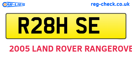 R28HSE are the vehicle registration plates.