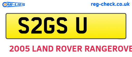 S2GSU are the vehicle registration plates.
