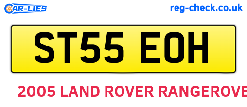 ST55EOH are the vehicle registration plates.