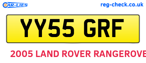 YY55GRF are the vehicle registration plates.