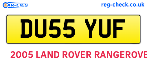 DU55YUF are the vehicle registration plates.