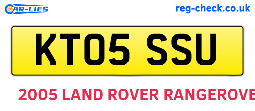 KT05SSU are the vehicle registration plates.