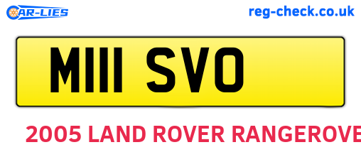 M111SVO are the vehicle registration plates.