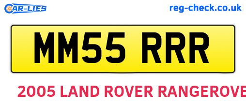 MM55RRR are the vehicle registration plates.