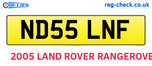 ND55LNF are the vehicle registration plates.
