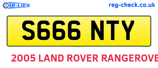 S666NTY are the vehicle registration plates.