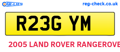 R23GYM are the vehicle registration plates.