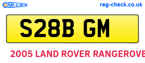 S28BGM are the vehicle registration plates.