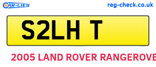 S2LHT are the vehicle registration plates.