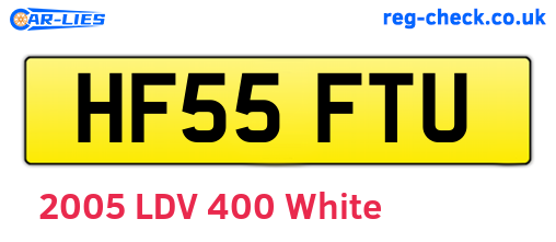 HF55FTU are the vehicle registration plates.