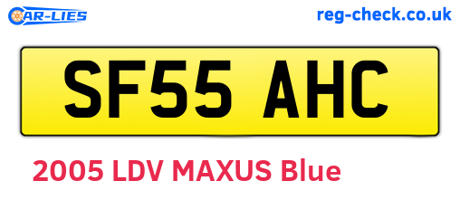 SF55AHC are the vehicle registration plates.