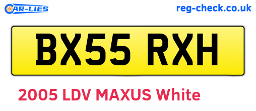 BX55RXH are the vehicle registration plates.