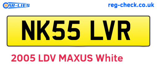 NK55LVR are the vehicle registration plates.