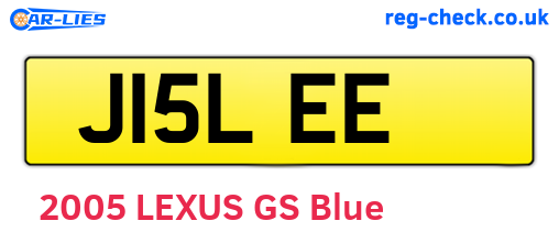 J15LEE are the vehicle registration plates.