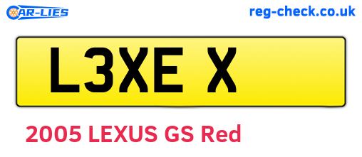 L3XEX are the vehicle registration plates.