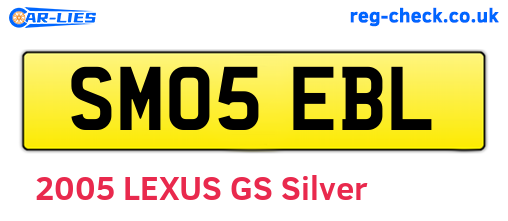 SM05EBL are the vehicle registration plates.