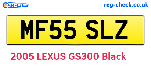 MF55SLZ are the vehicle registration plates.