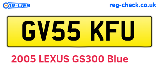 GV55KFU are the vehicle registration plates.