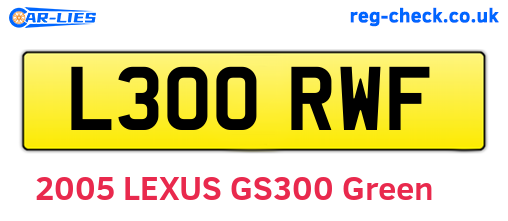L300RWF are the vehicle registration plates.