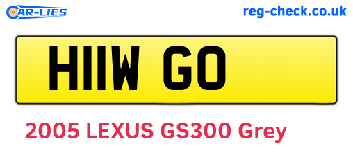 H11WGO are the vehicle registration plates.