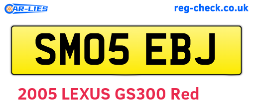 SM05EBJ are the vehicle registration plates.