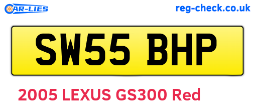 SW55BHP are the vehicle registration plates.