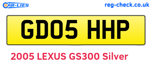 GD05HHP are the vehicle registration plates.