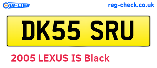 DK55SRU are the vehicle registration plates.