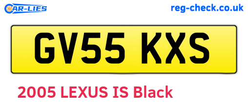 GV55KXS are the vehicle registration plates.