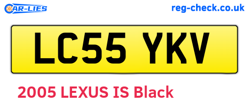 LC55YKV are the vehicle registration plates.