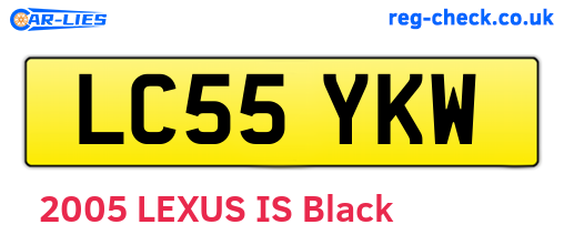 LC55YKW are the vehicle registration plates.