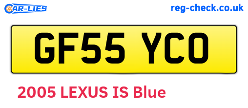 GF55YCO are the vehicle registration plates.