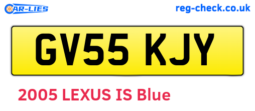 GV55KJY are the vehicle registration plates.