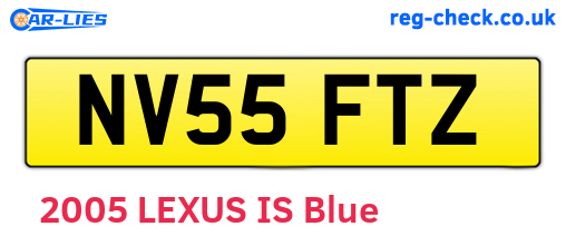 NV55FTZ are the vehicle registration plates.