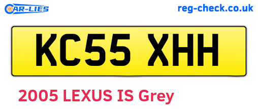 KC55XHH are the vehicle registration plates.