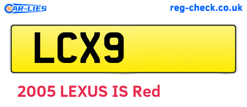 LCX9 are the vehicle registration plates.