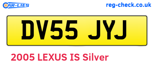DV55JYJ are the vehicle registration plates.