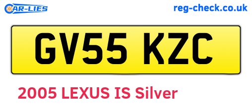 GV55KZC are the vehicle registration plates.