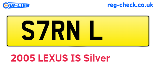 S7RNL are the vehicle registration plates.