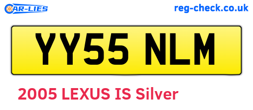 YY55NLM are the vehicle registration plates.