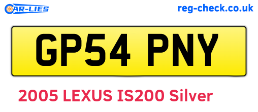 GP54PNY are the vehicle registration plates.