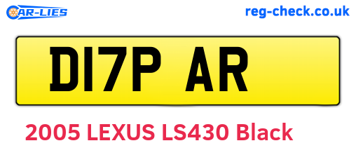 D17PAR are the vehicle registration plates.