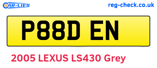 P88DEN are the vehicle registration plates.