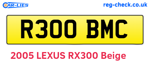 R300BMC are the vehicle registration plates.