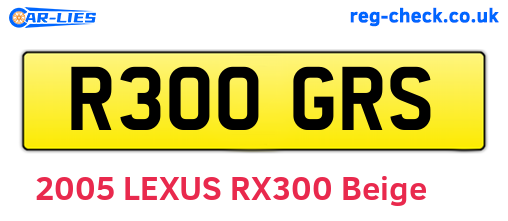 R300GRS are the vehicle registration plates.
