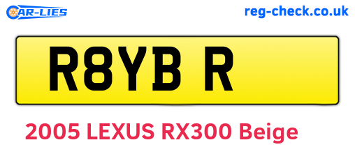R8YBR are the vehicle registration plates.