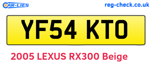 YF54KTO are the vehicle registration plates.
