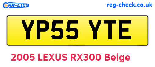 YP55YTE are the vehicle registration plates.