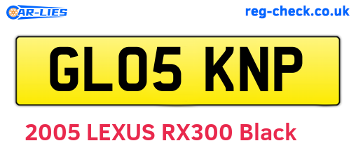GL05KNP are the vehicle registration plates.